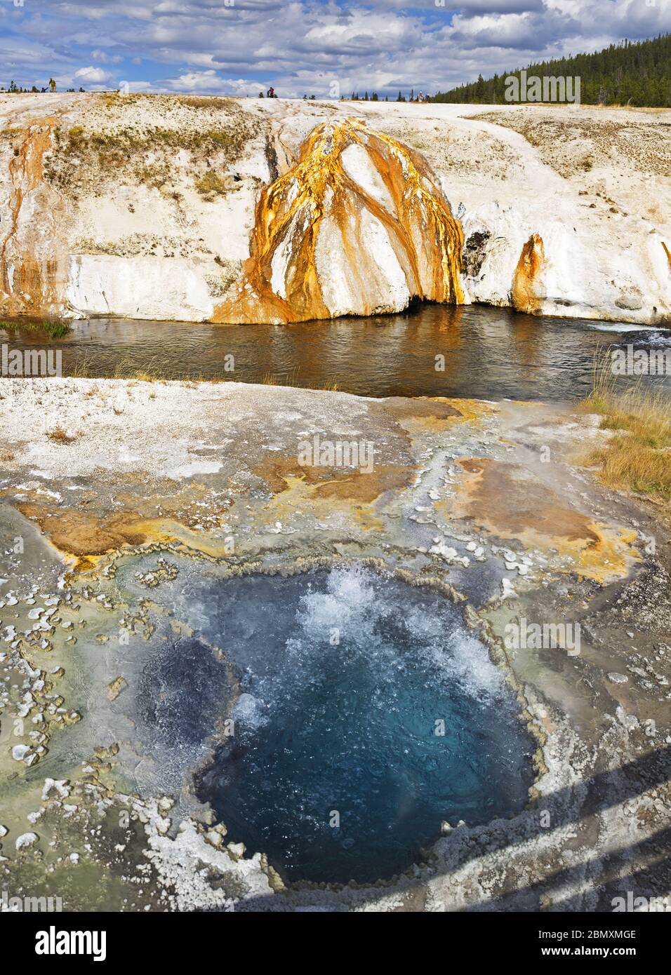blue star hot springs, Yellowstone national park Montana, USA Stock Photo