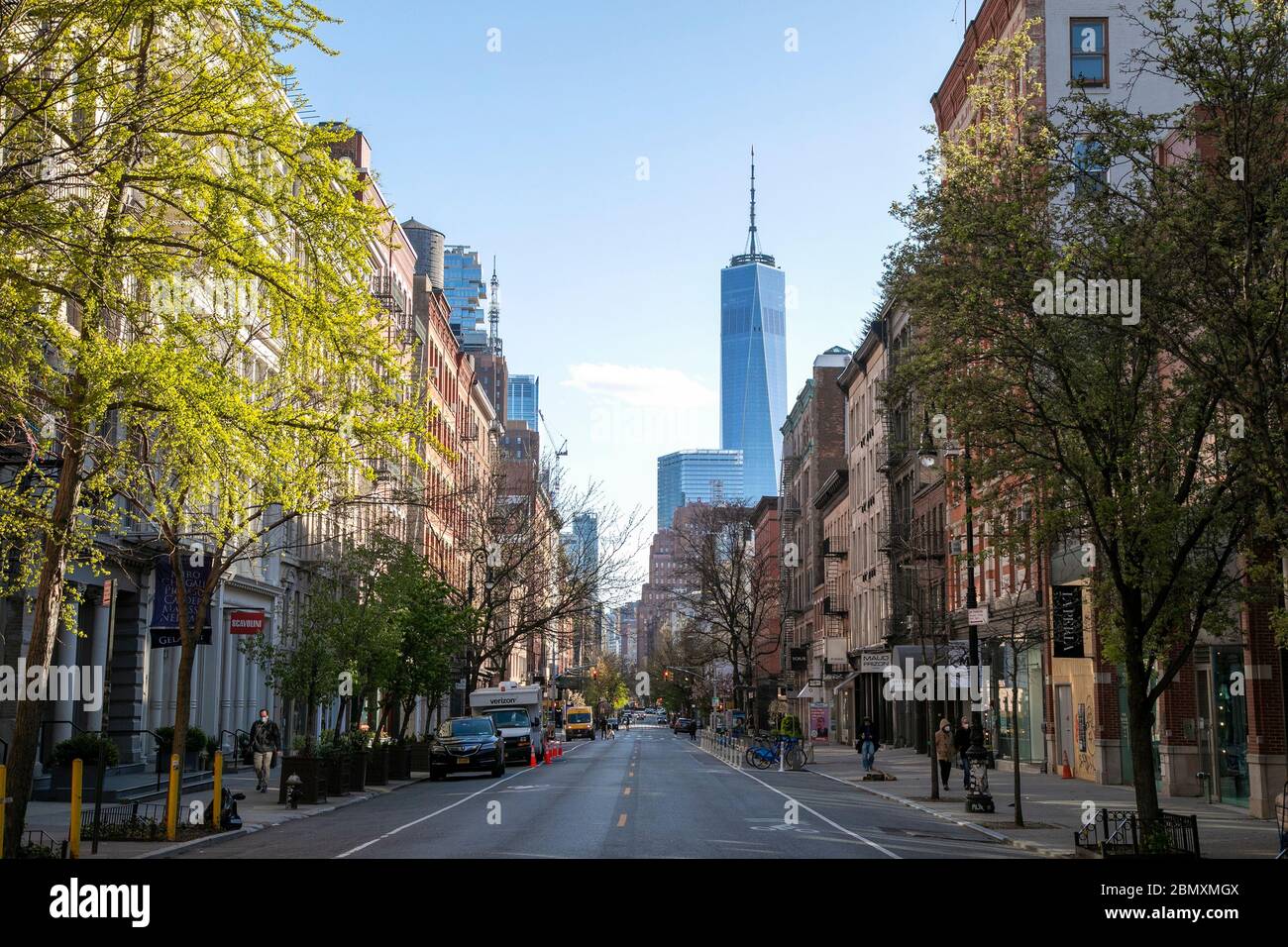 Soho's empty streets, New York City. Stock Photo