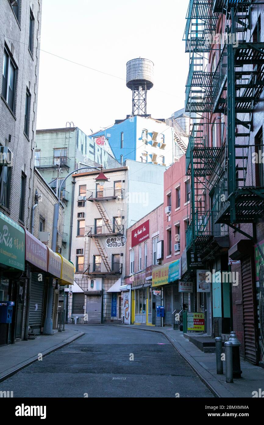 Street in Chinatown, New York City. Stock Photo