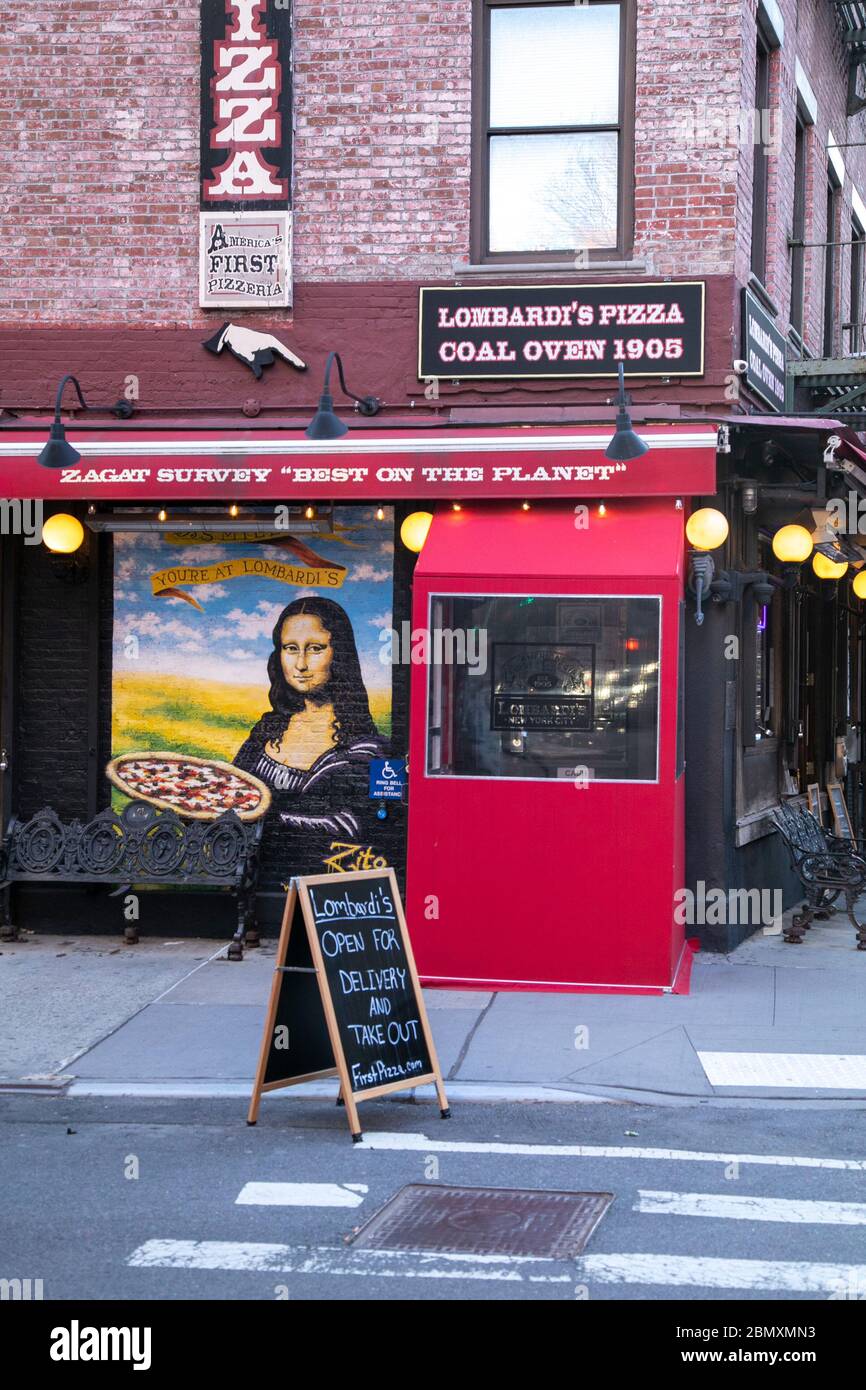 Lombardi's restaurant in Little Italy, New York City. Stock Photo