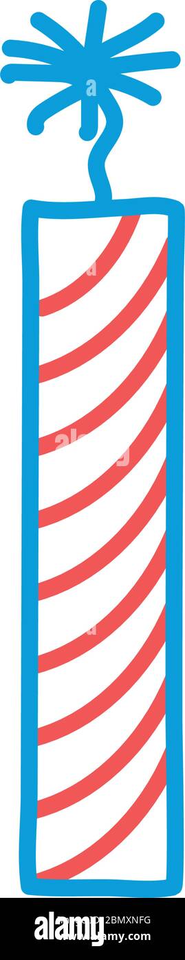 Striped firework line and fill style icon vector design Stock Vector ...