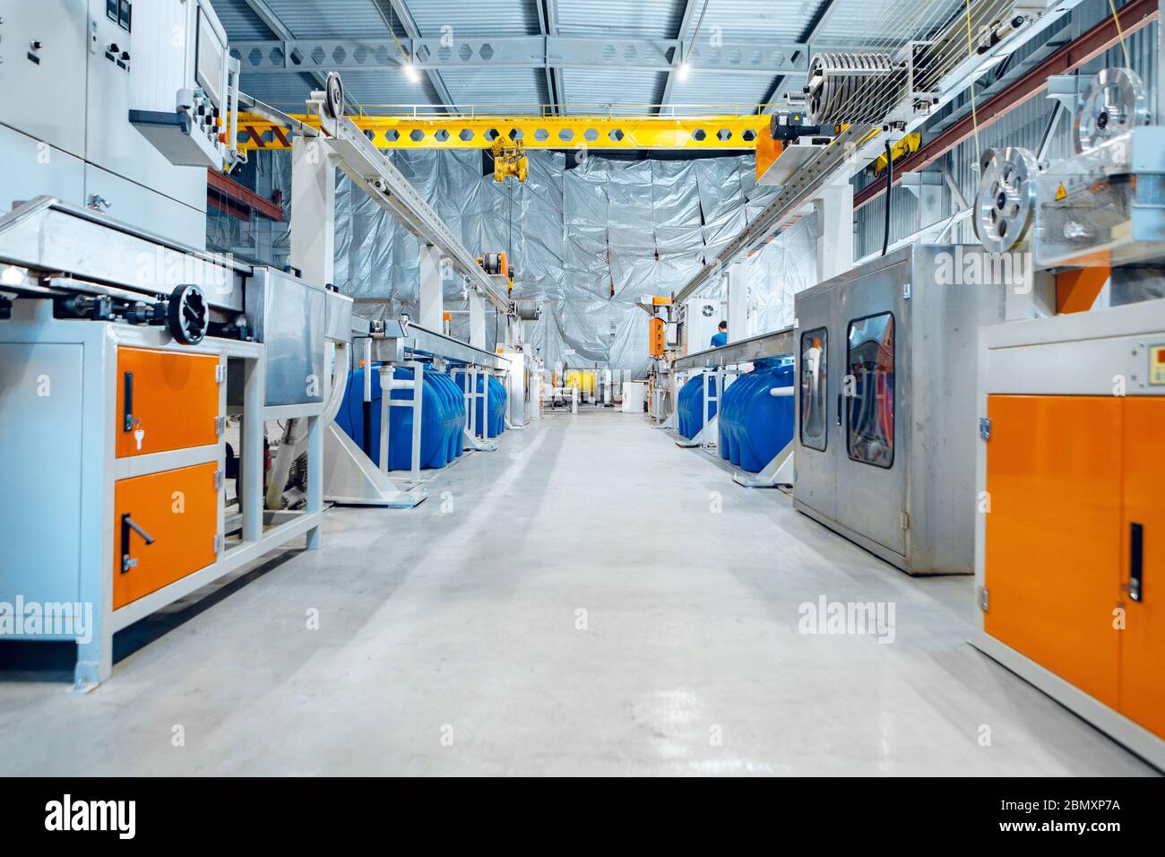 Inside the new factory manufacturing electrical cable. Cable production ...