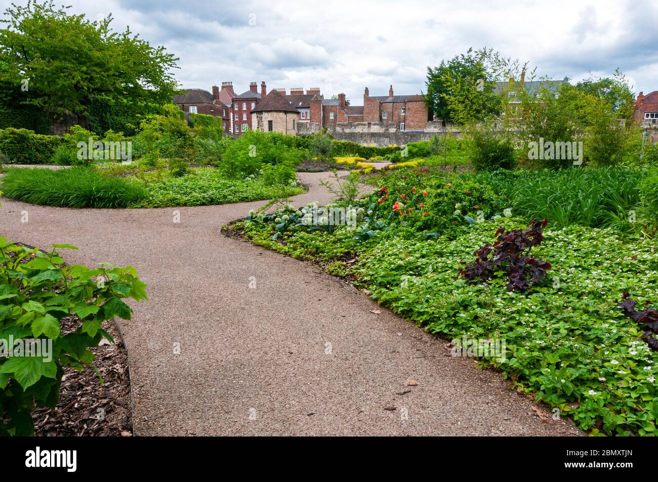 Museum Gardens and buildings, York, England Stock Photo Alamy