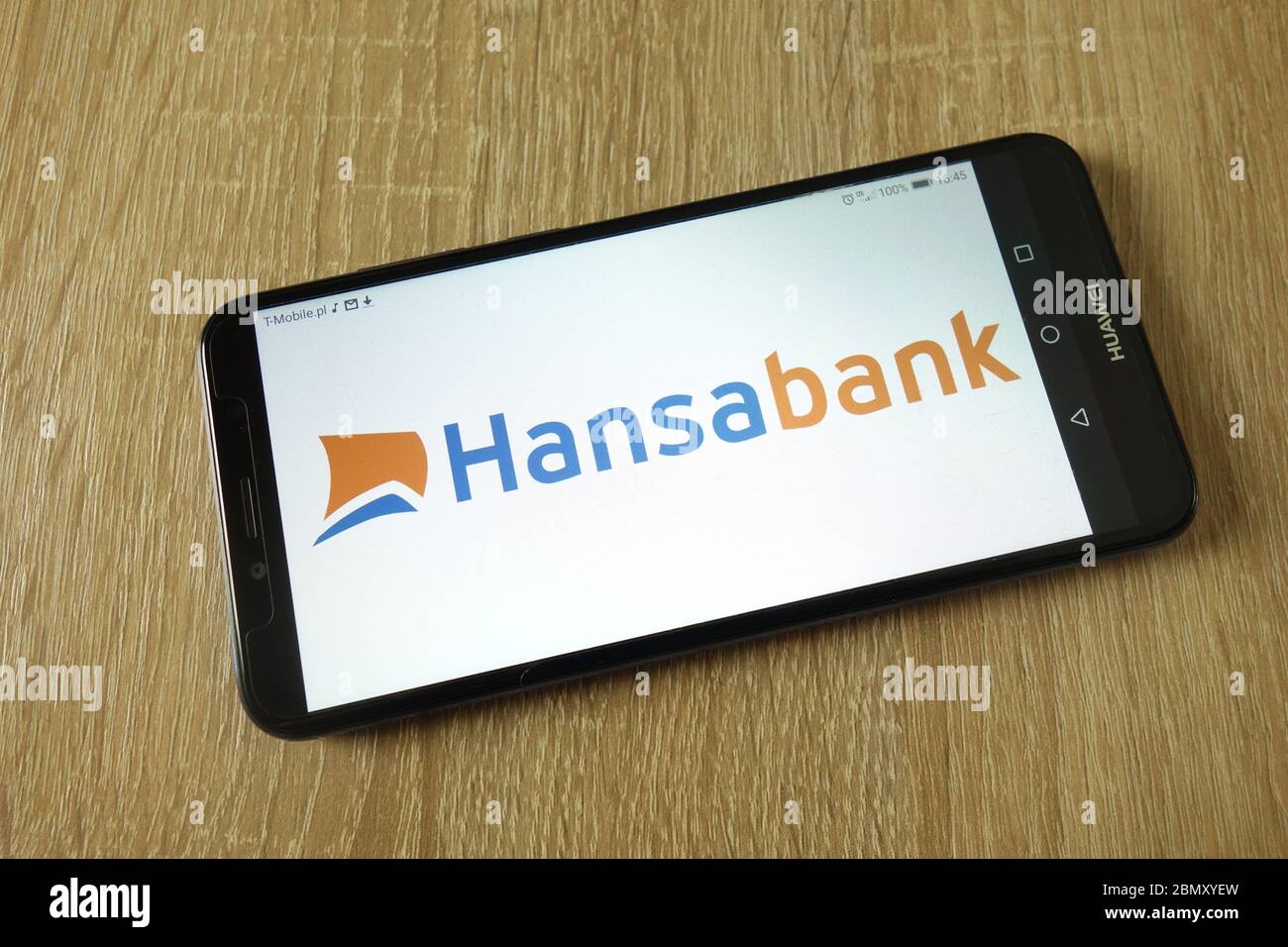 Hansabank logo displayed on smartphone Stock Photo