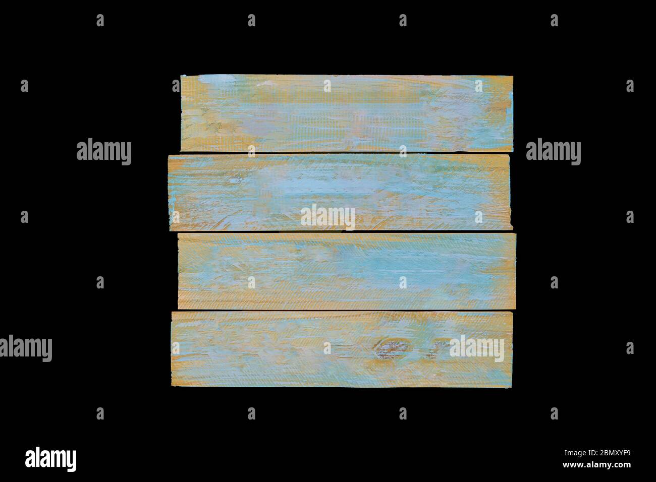 Pastel colored rustic sign board isolated on black Stock Photo
