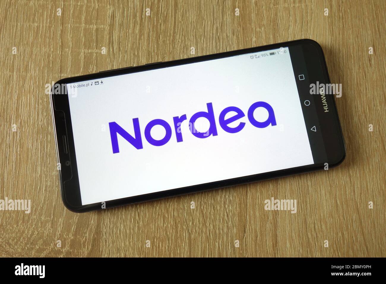 Nordea logo displayed on smartphone Stock Photo