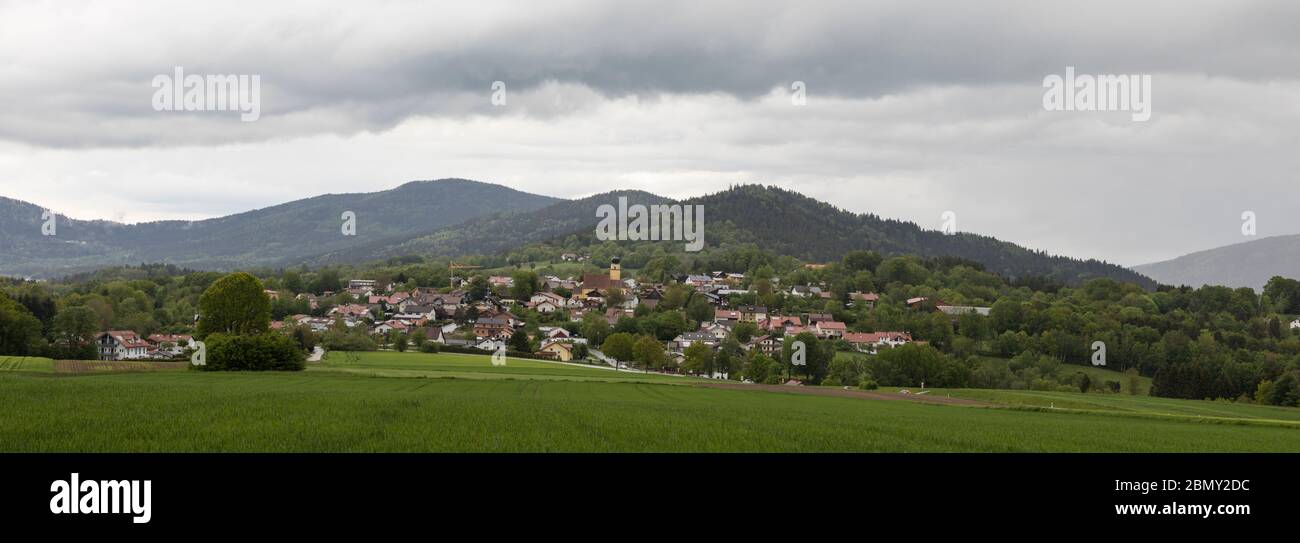Dorf im Bayerischen Wald Stock Photo