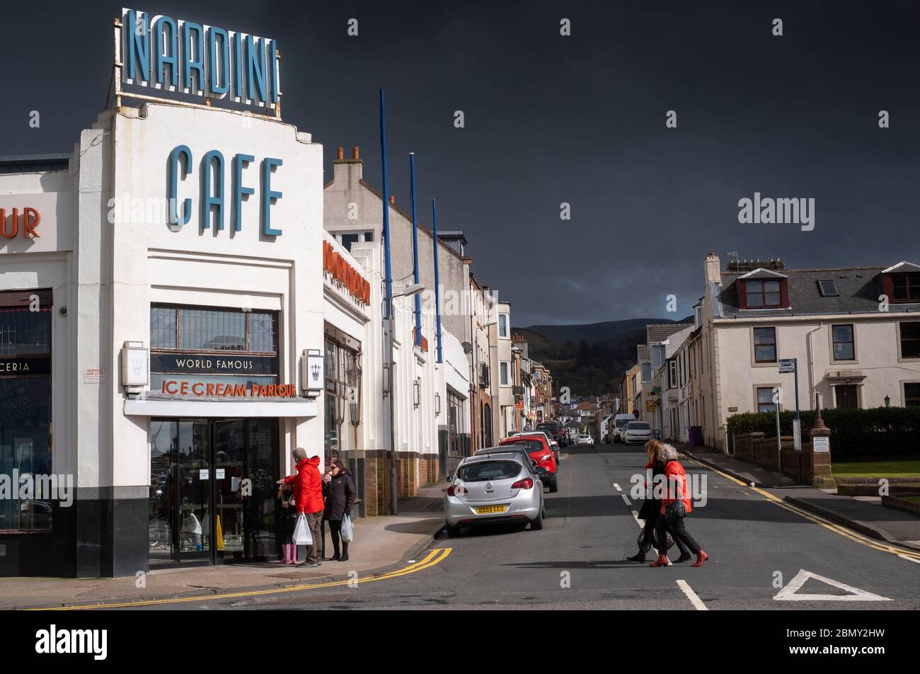 Nardini's Cafe, Restaurant and Ice Cream parlour in Largs. Stock Photo