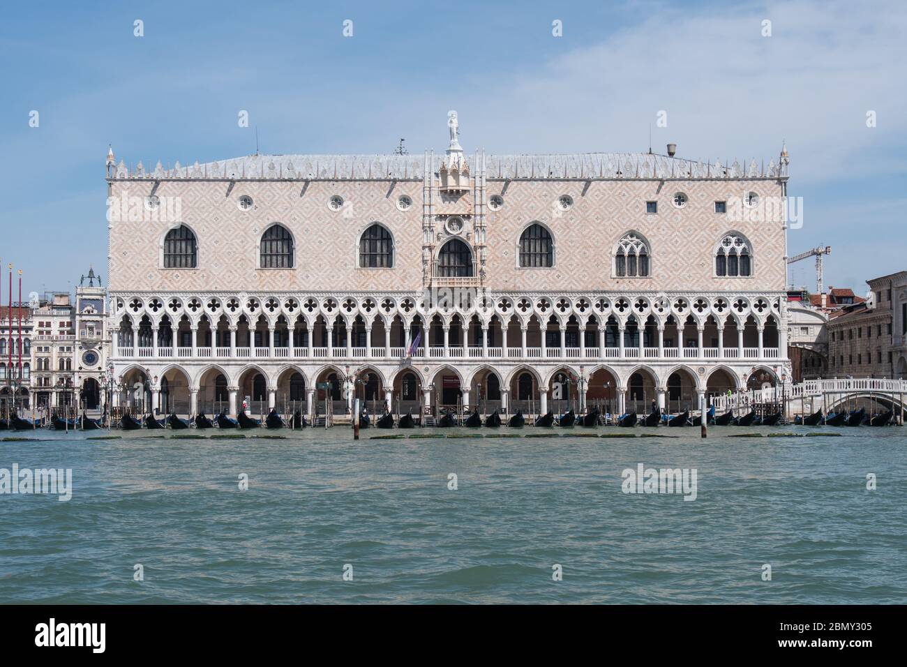 VENICE, ITALY - MAY 08: A view of the Ducale palace during the lockdown for containing the spread of Coronavirus. Stock Photo