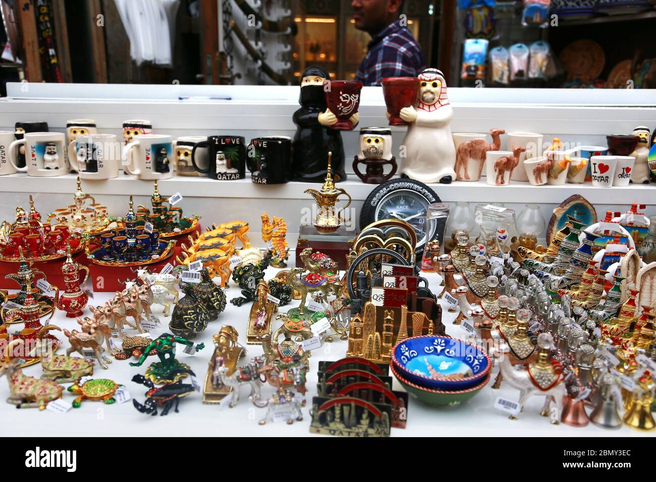 Doha ,Qatar November 15 ,2018 The souvenirs shop at Souq Waqif is a