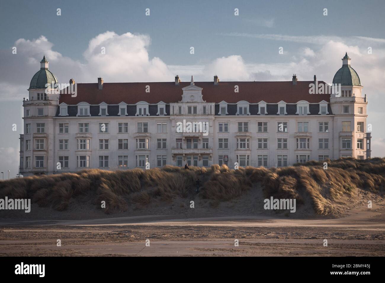 Appartment building on the seawall; Zeebrugge; west vlaanderen; belgium Stock Photo