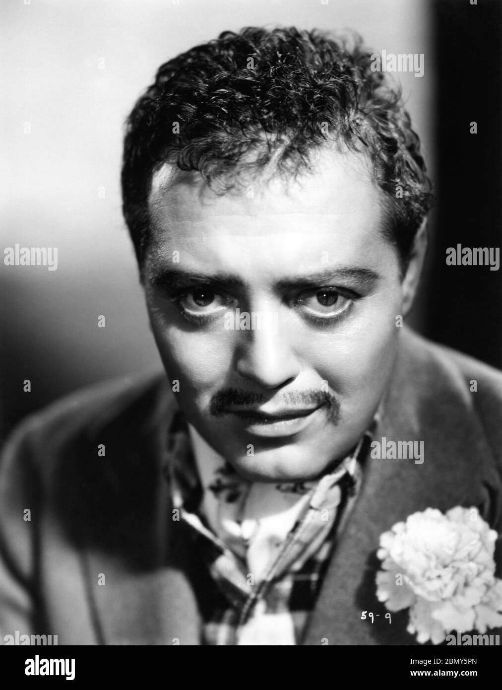 PETER LORRE Publicity Portrait for SECRET AGENT 1936 director ALFRED HITCHCOCK novel W. Somerset Maugham producer Michael Balcon Gaumont British Picture Corporation Stock Photo