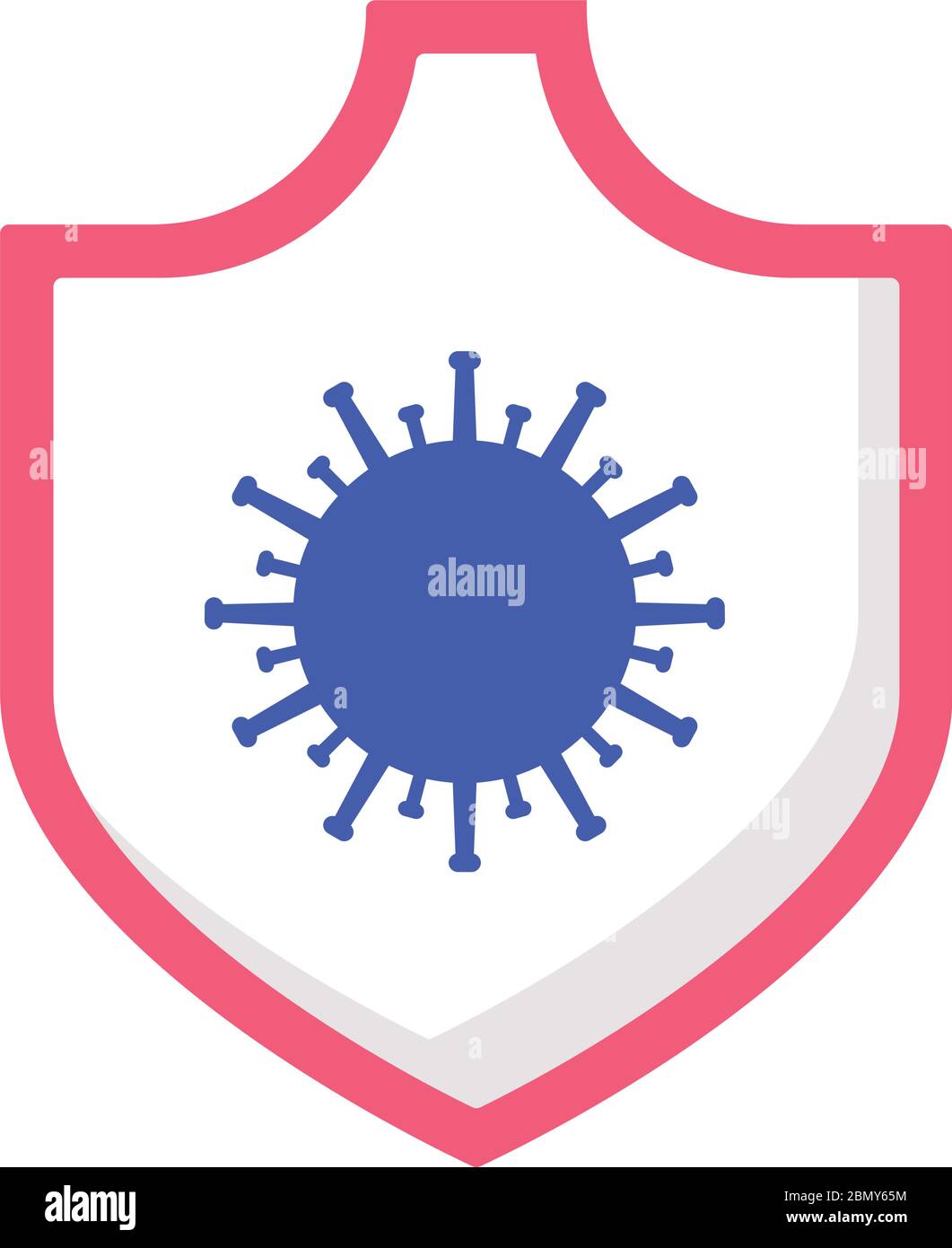 Covid 19 virus inside shield vector design Stock Vector Image & Art - Alamy