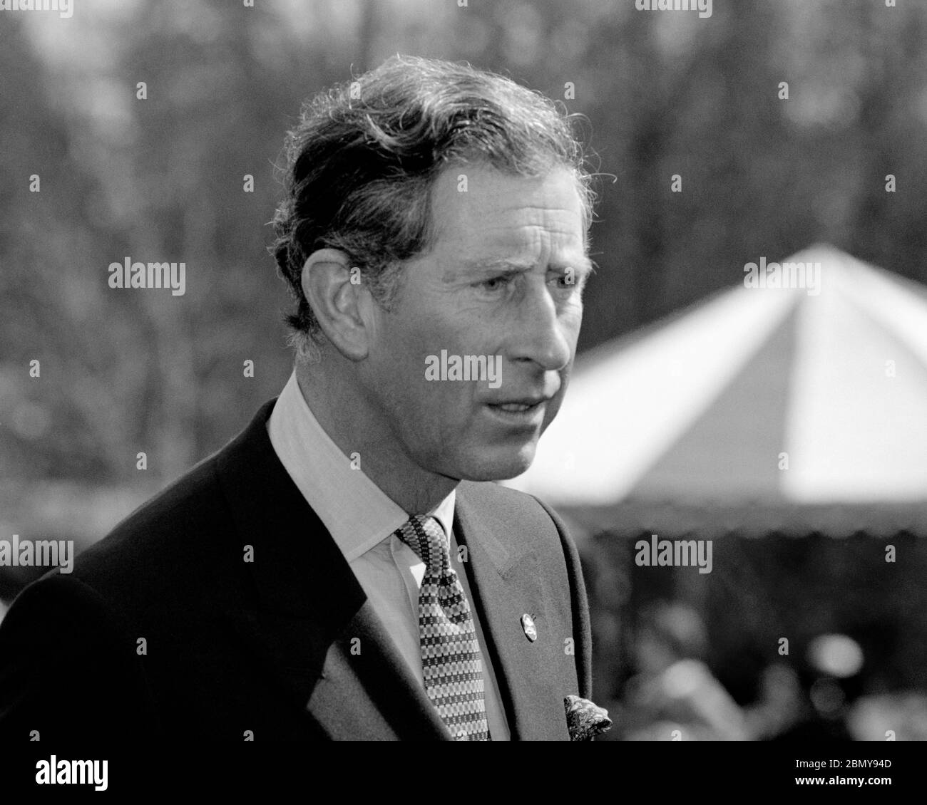 Royal visit to Sutton Scotney, Hampshire, England, UK by Royal Highness The Prince Charles Arthur George Prince of Wales and Earl of Chester, Duke of Cornwall, Duke of Rothesay on Wednesday 22nd April 1998 Stock Photo