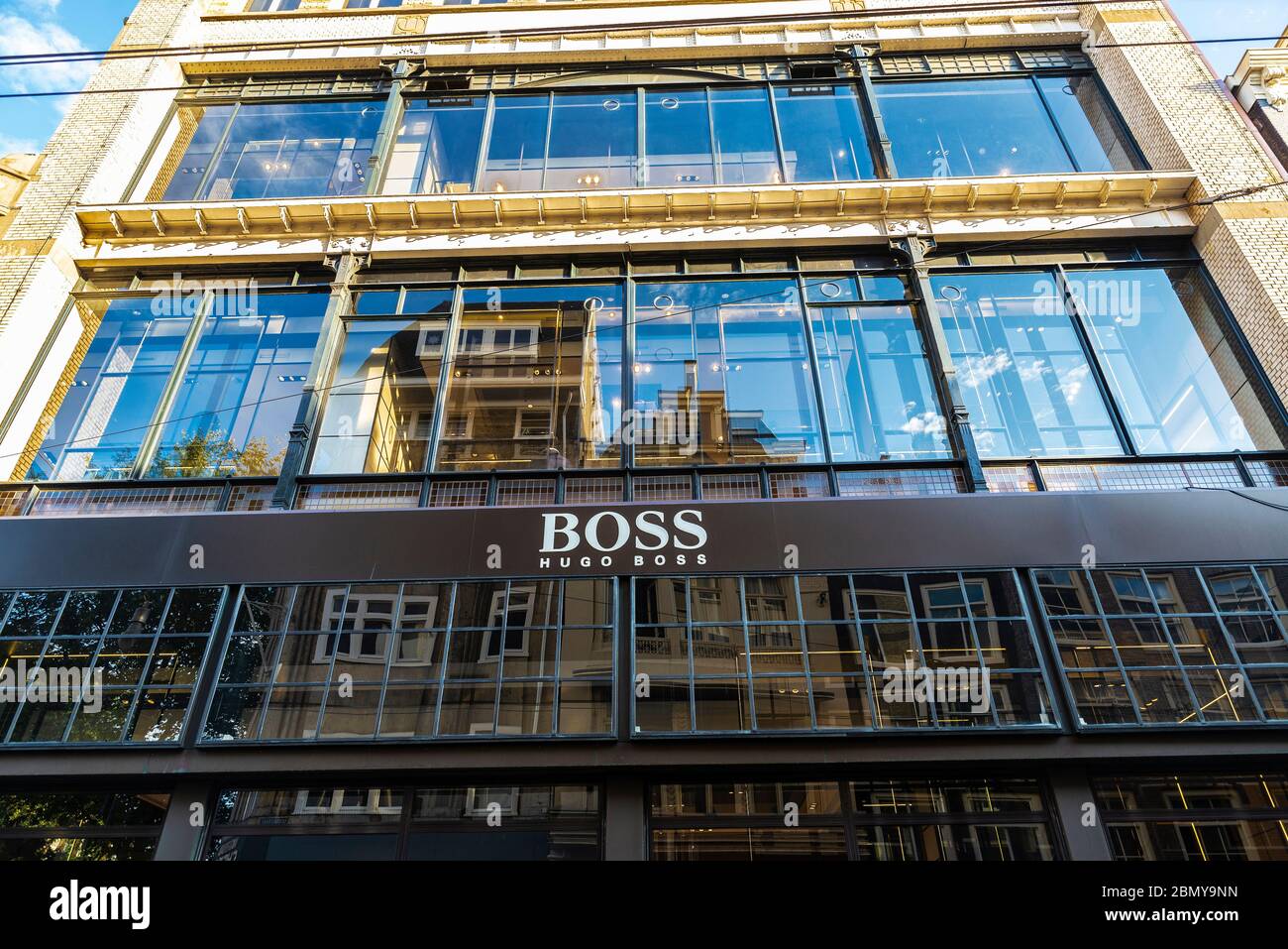 Facade of a Hugo Boss clothing store in 