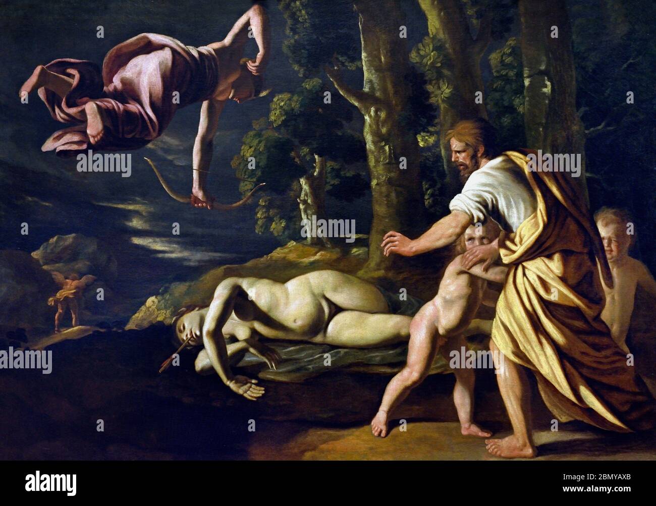 The Death of Chione 1622 Nicolas Poussin 1594-1665 France French Stock Photo