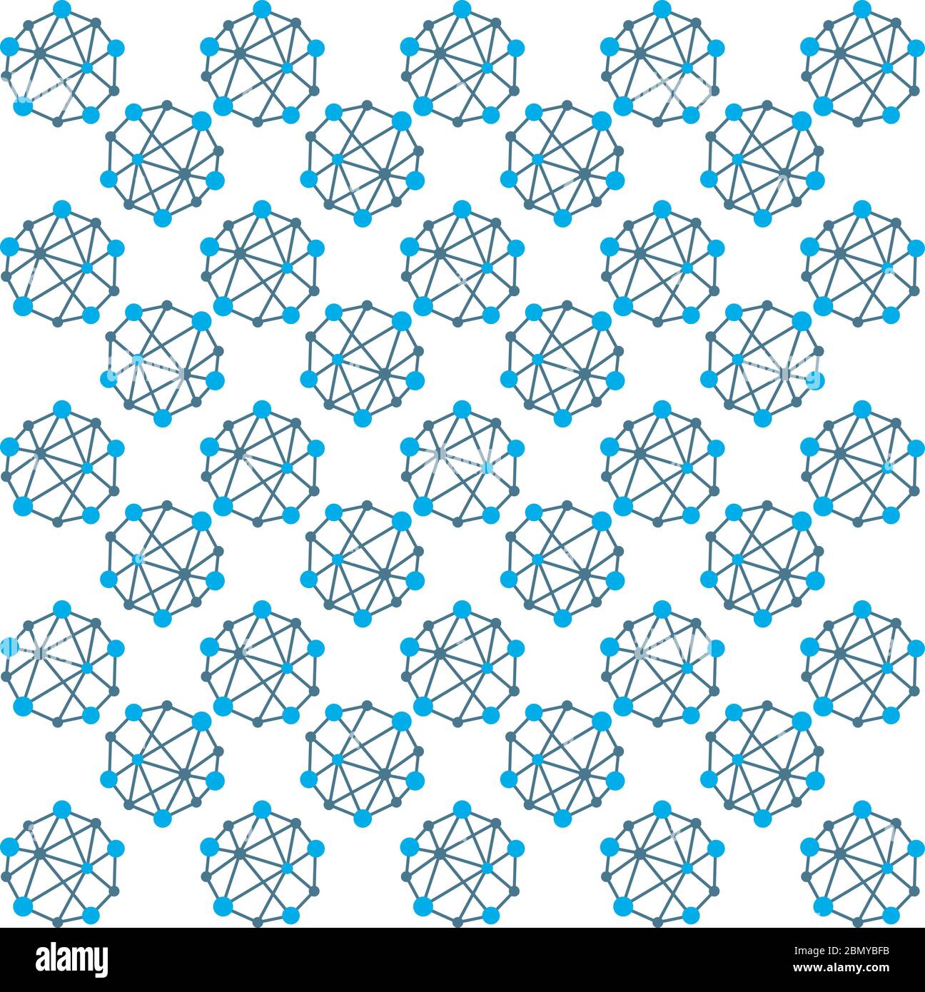 multicolor molecules seamless pattern. Stock Vector illustration Stock Vector
