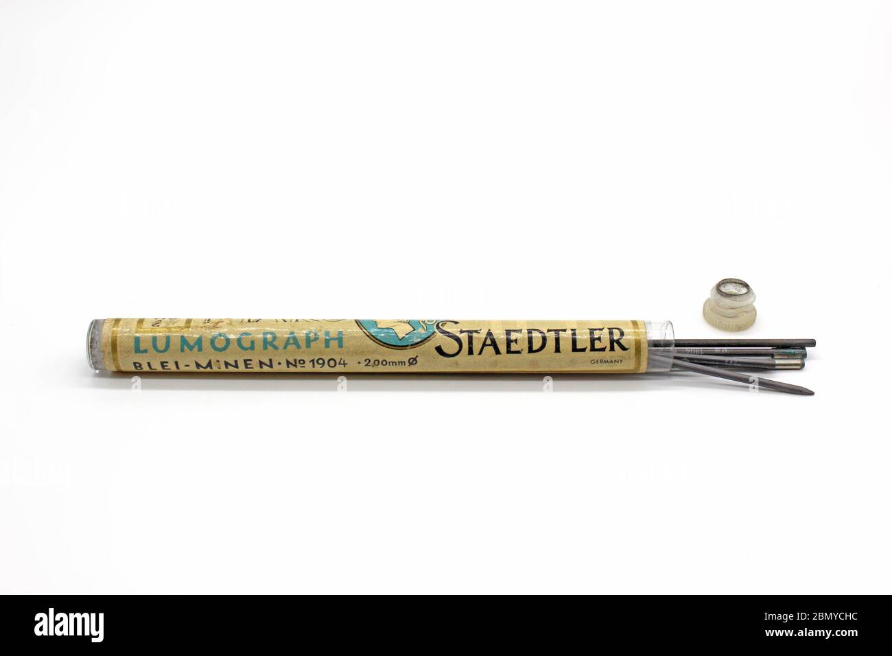 Staedtler leads case, isolated on a white background Stock Photo