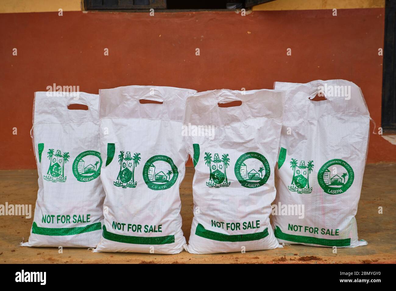 Relief packages being distributed by government during Covid-19 coronavirus pandemic in Lagos, Nigeria. Stock Photo