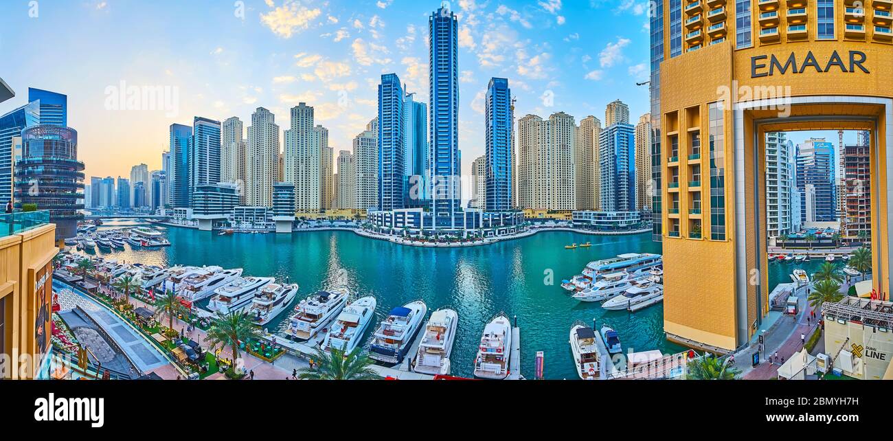 DUBAI, UAE MARCH 2, 2020 Observe the luxury living district of