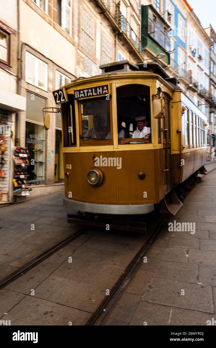Porto Tram, Portugal Stock Photo