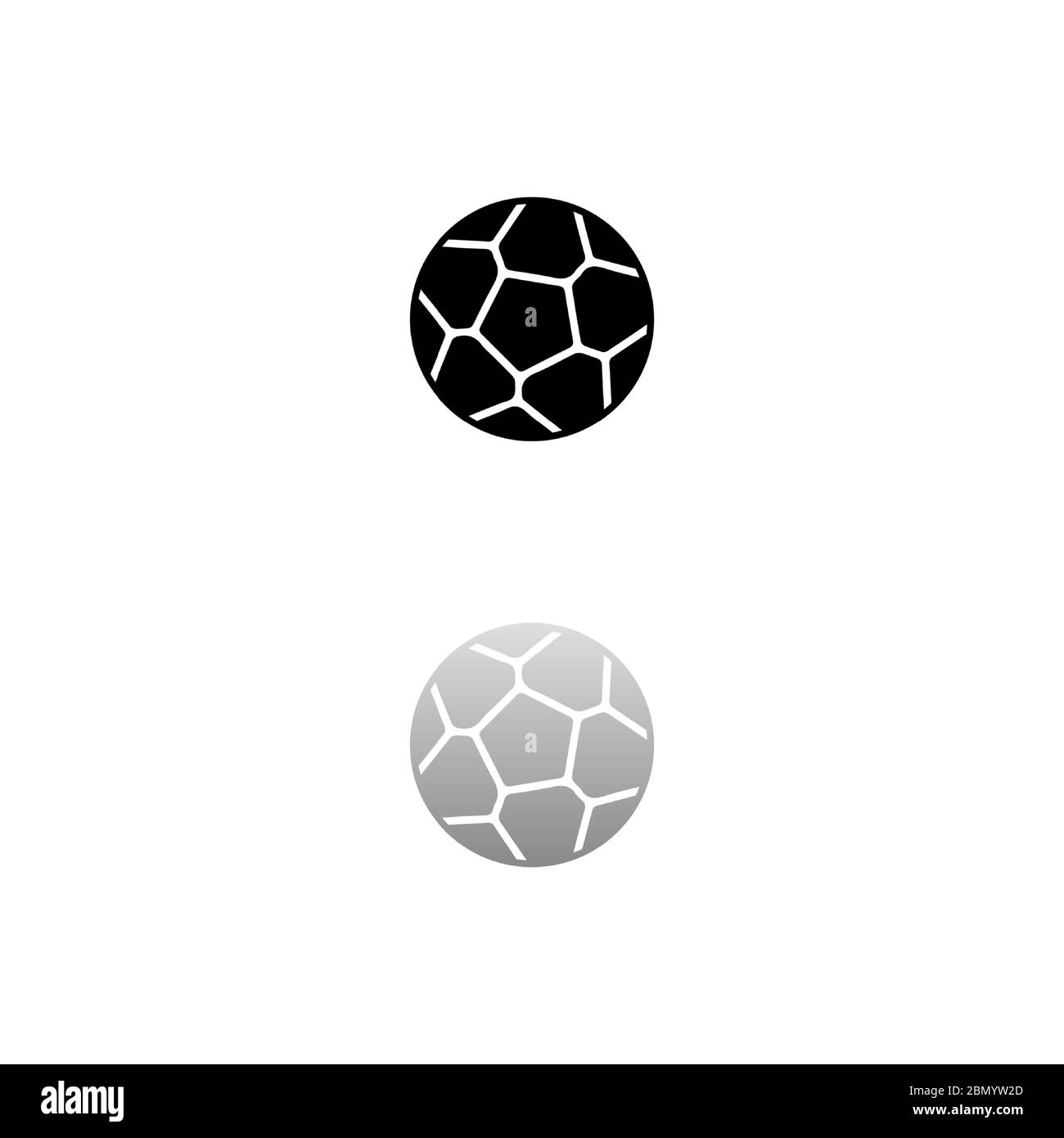 Soccer ball. Black symbol on white background. Simple illustration