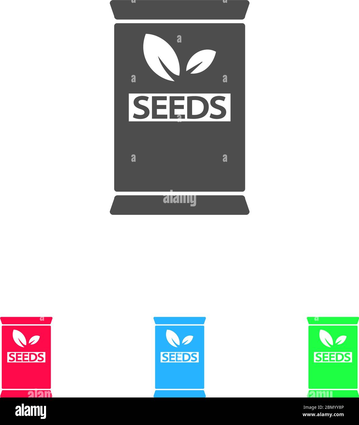 Seed sack icon flat. Color pictogram on white background. Vector ...