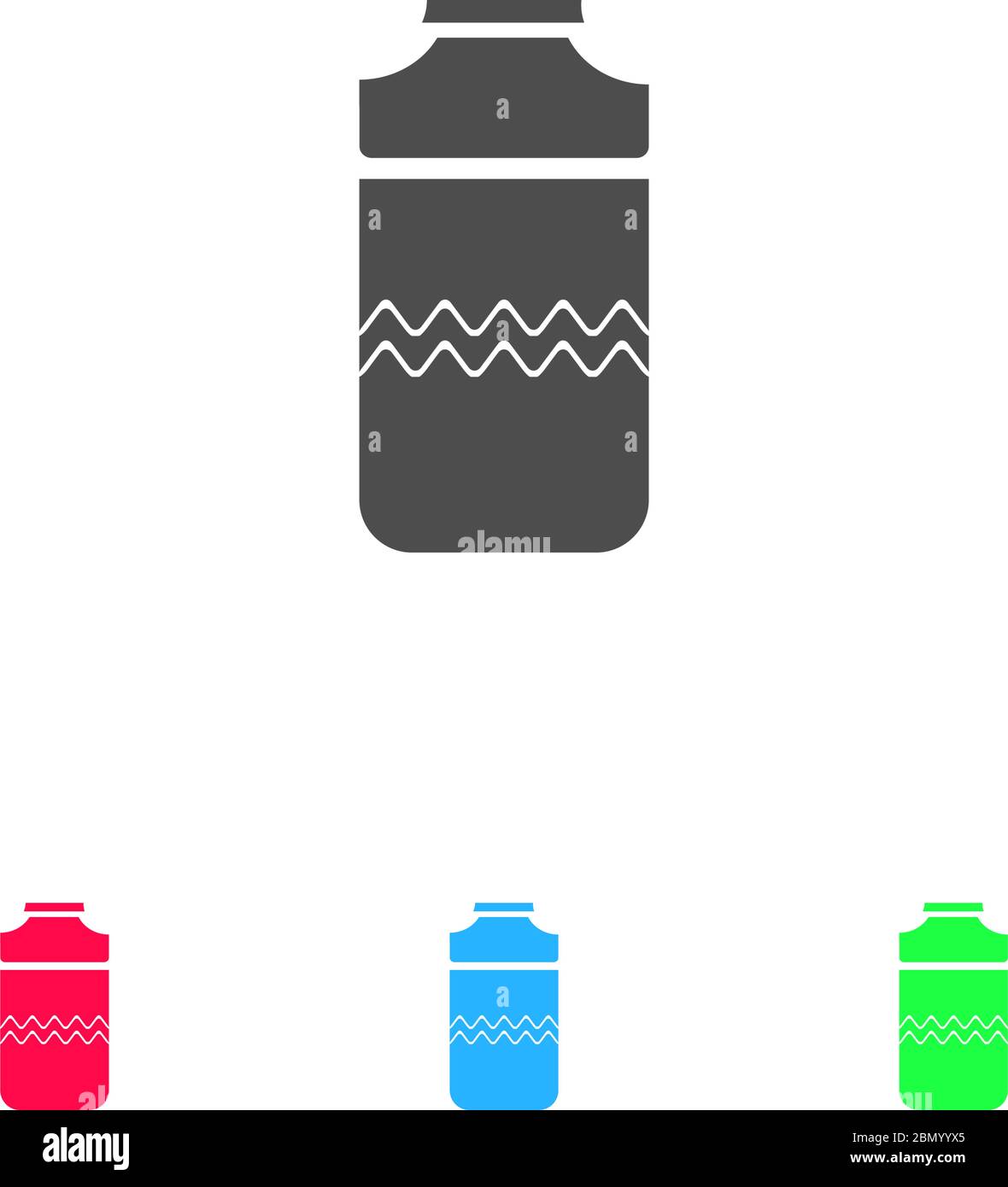 Plastic bottle icon flat. Color pictogram on white background. Vector illustration symbol and bonus icons Stock Vector