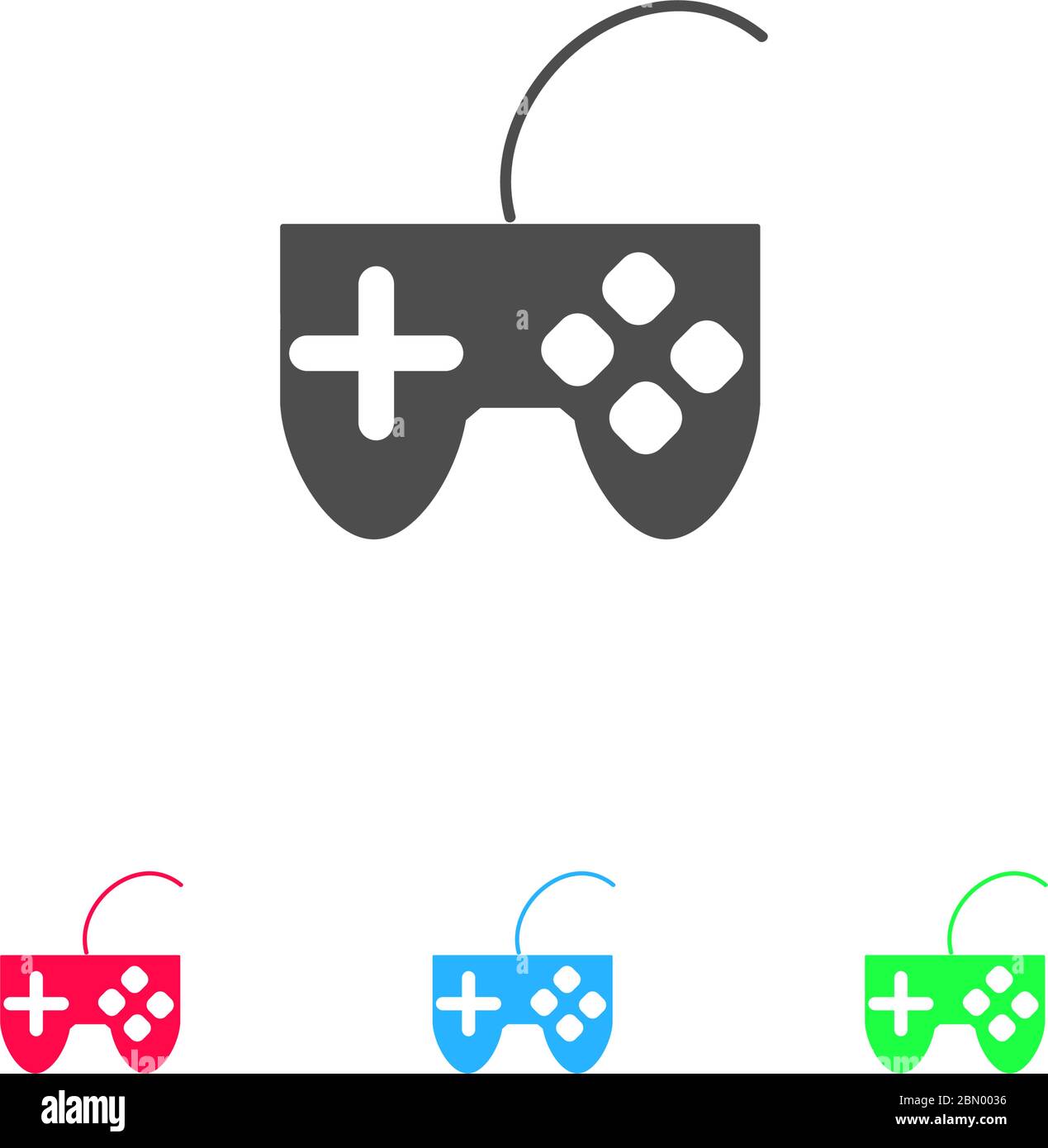 Joystick Icon Flat Star Video Game Joystick Icon Flat Isolated Vector