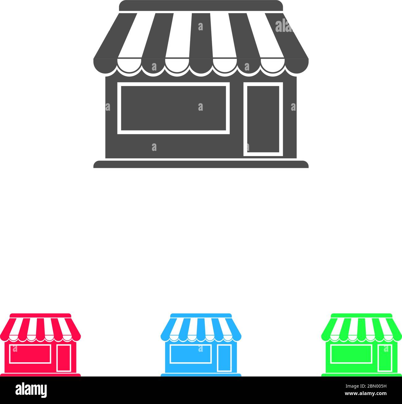 Showcase Kiosk icon flat. Color pictogram on white background. Vector illustration symbol and bonus icons Stock Vector