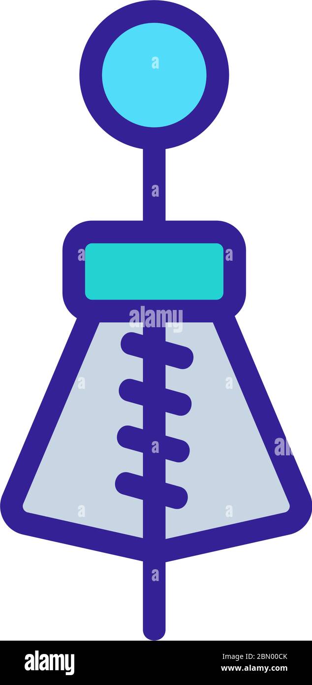 device for removing cortical and silicone plugs icon vector outline