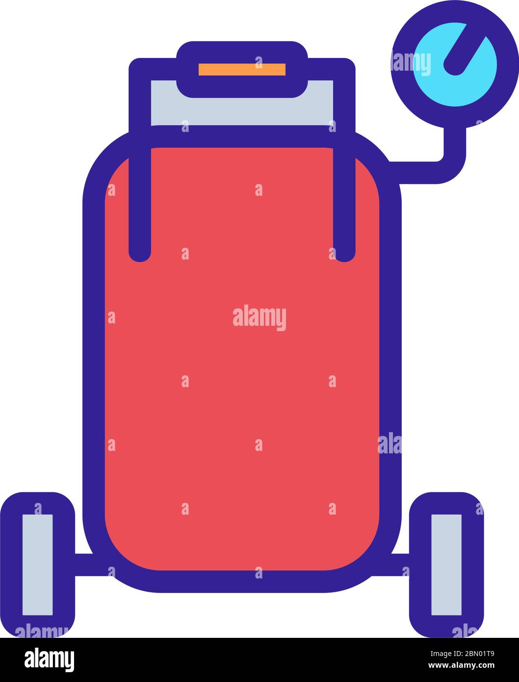 mobile air compressor top view icon vector outline illustration Stock ...