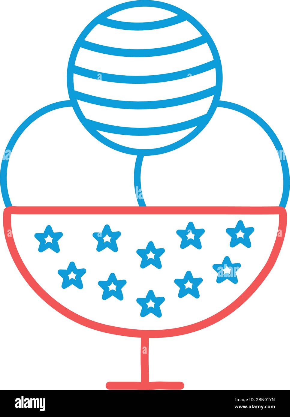 Ice cream cup line and fill style icon vector design Stock Vector Image ...