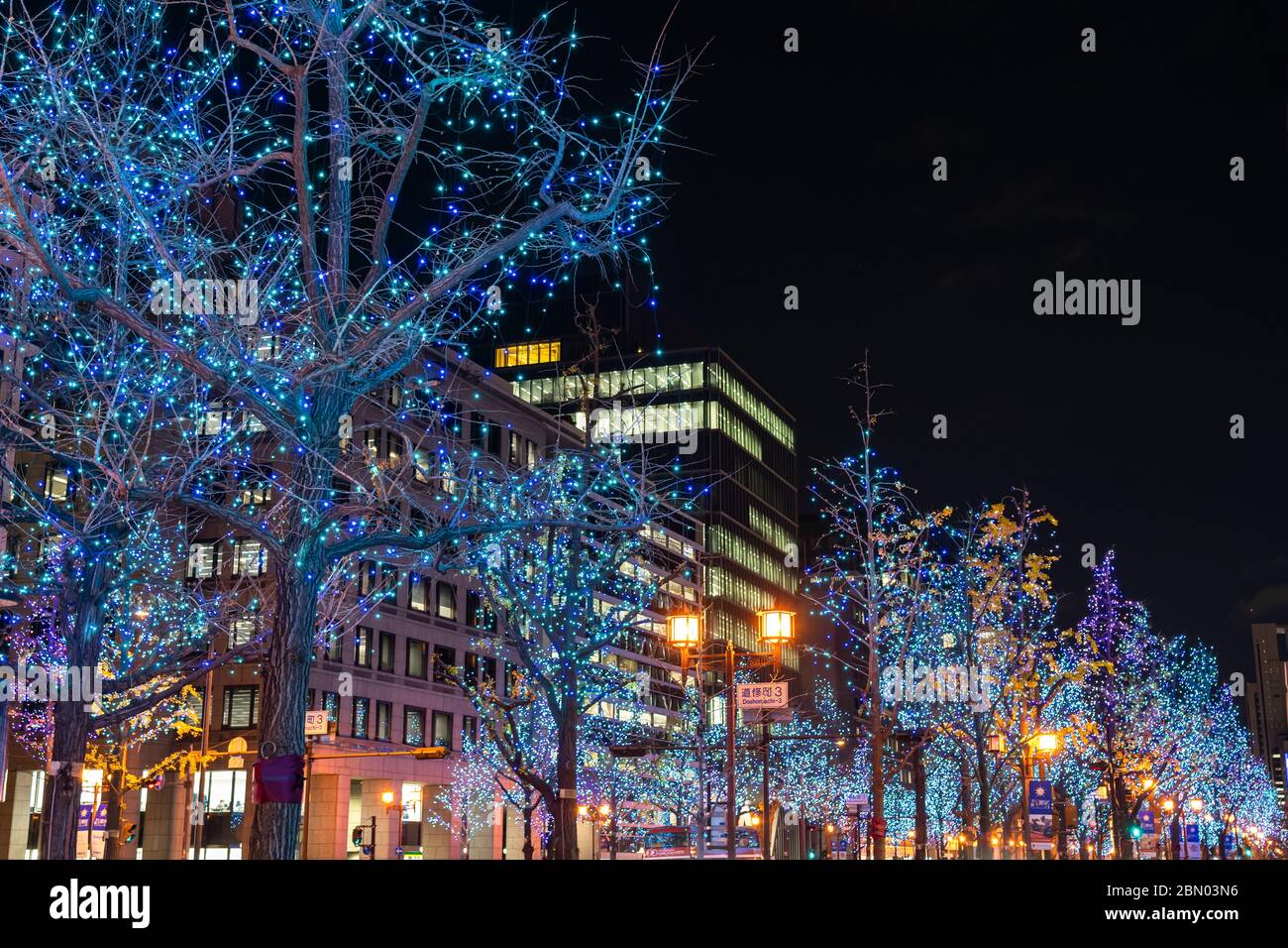 Festival of the Lights in Osaka. The winter illumination events