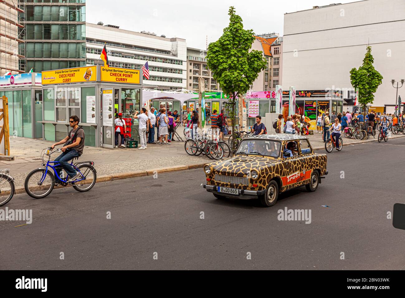 The classic car Trabant of East Germany (GDR) in Berlin, Germany Stock Photo