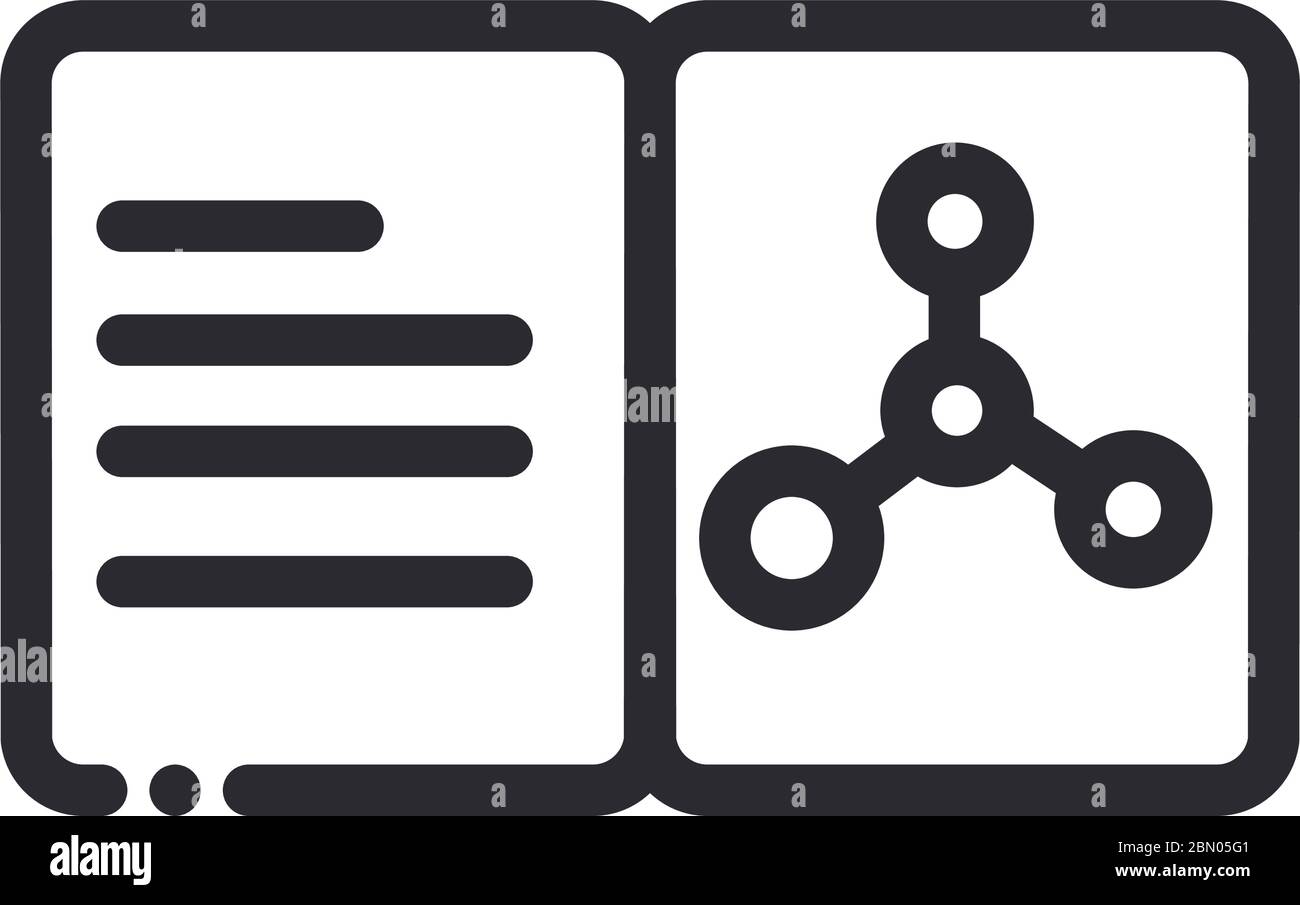 biology book laboratory science and research vector illustration line ...