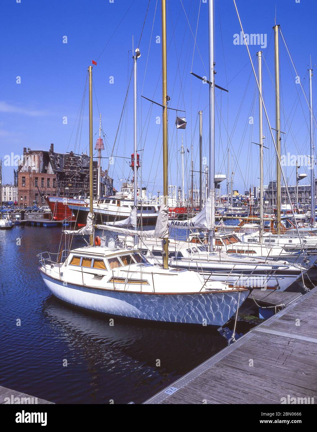 Ostend Marina, Ostend (Oostende), West Flanders Province, Kingdom of Belgium Stock Photo