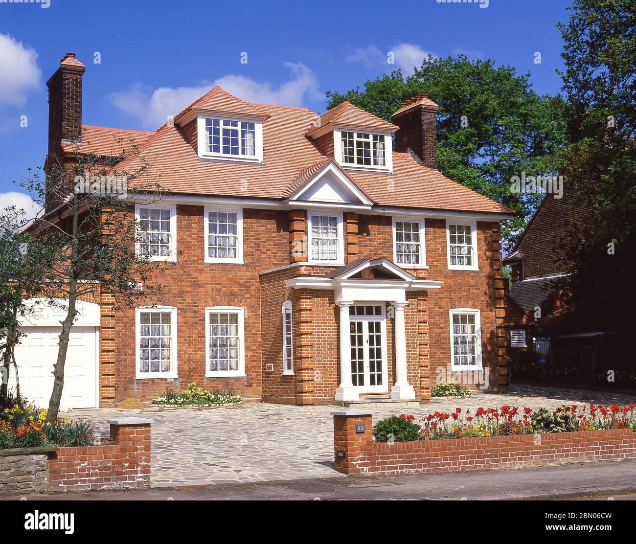 Large detached house, The Bishops Avenue, Hampstead, London Borough of Camden, Greater London, England, United Kingdom Stock Photo