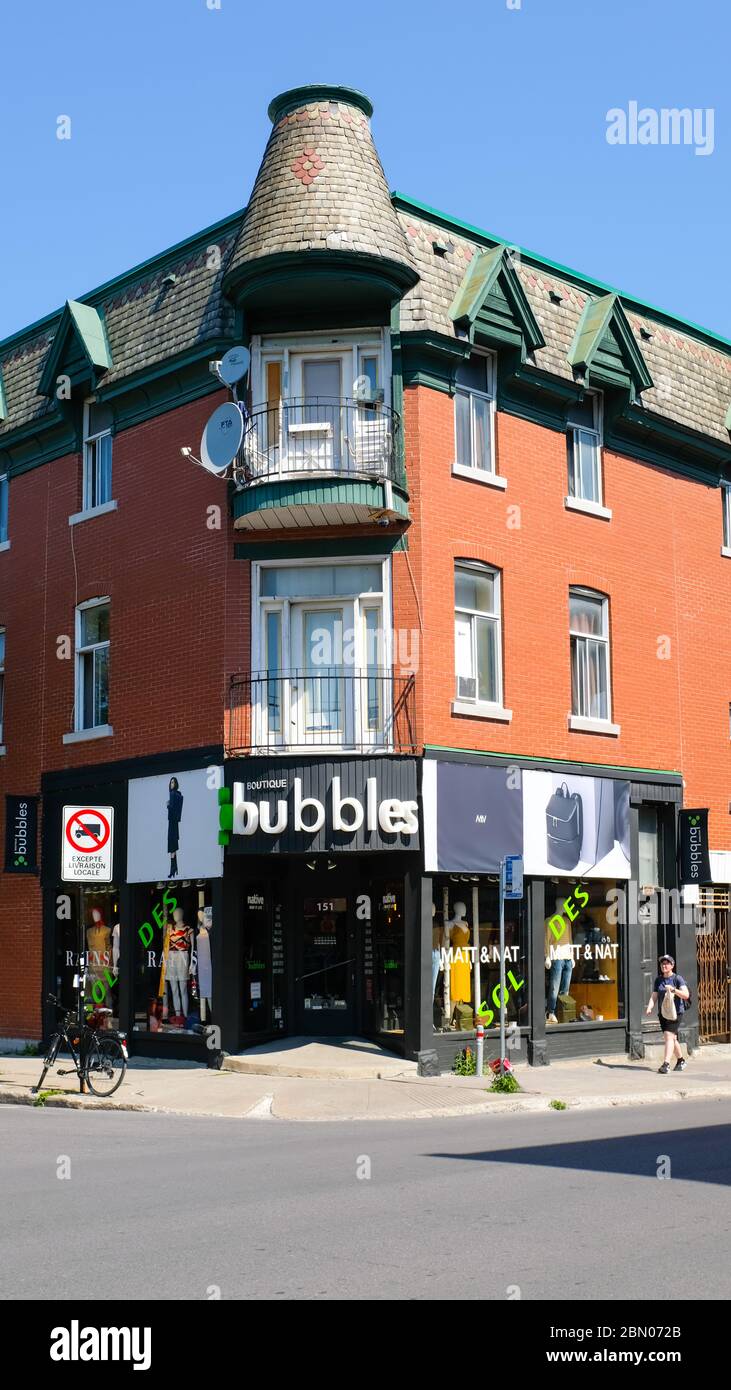 Mont Royal street, Montreal Canada Stock Photo Alamy