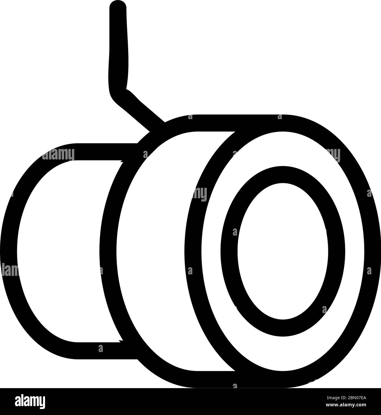 round built in floodlight icon vector outline illustration Stock Vector ...