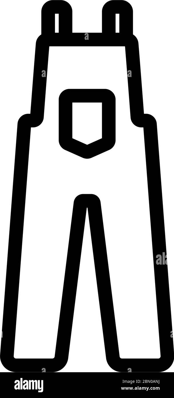 work clothes icon vector outline illustration Stock Vector