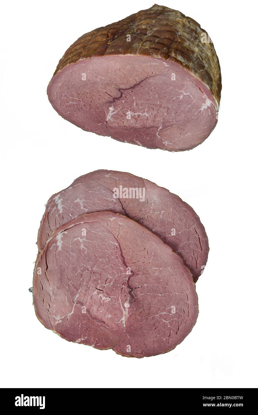 Sliced Smoked beef brisket, dried Meat. Turkish name; Fume Smoked Dana