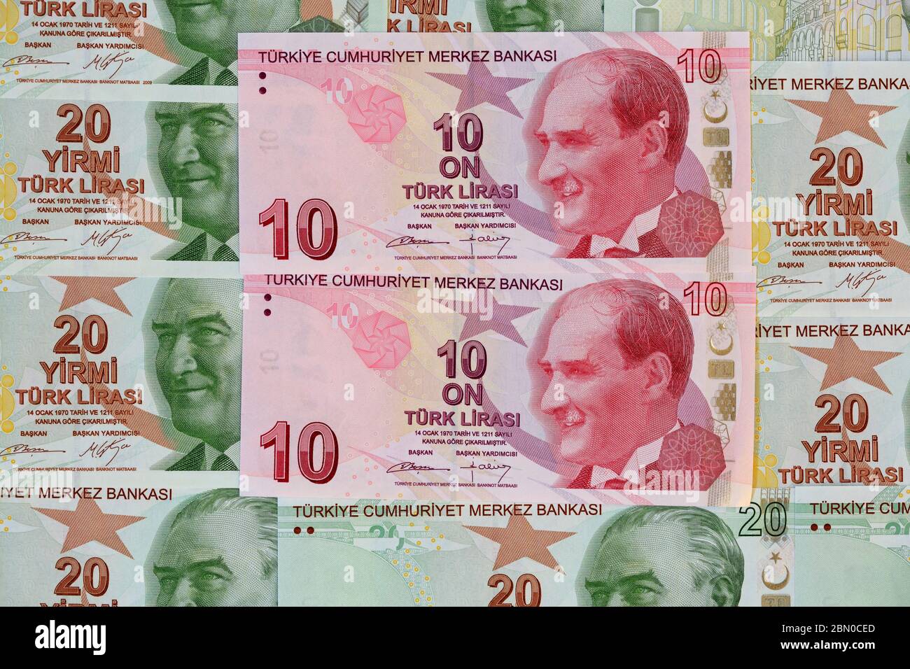 National currency notes of Turkey Stock Photo Alamy