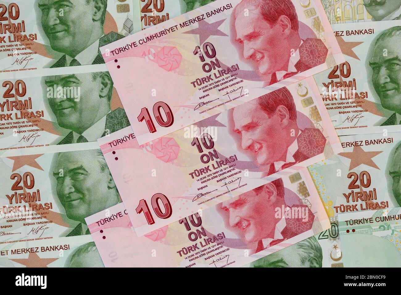 National currency notes of Turkey Stock Photo Alamy