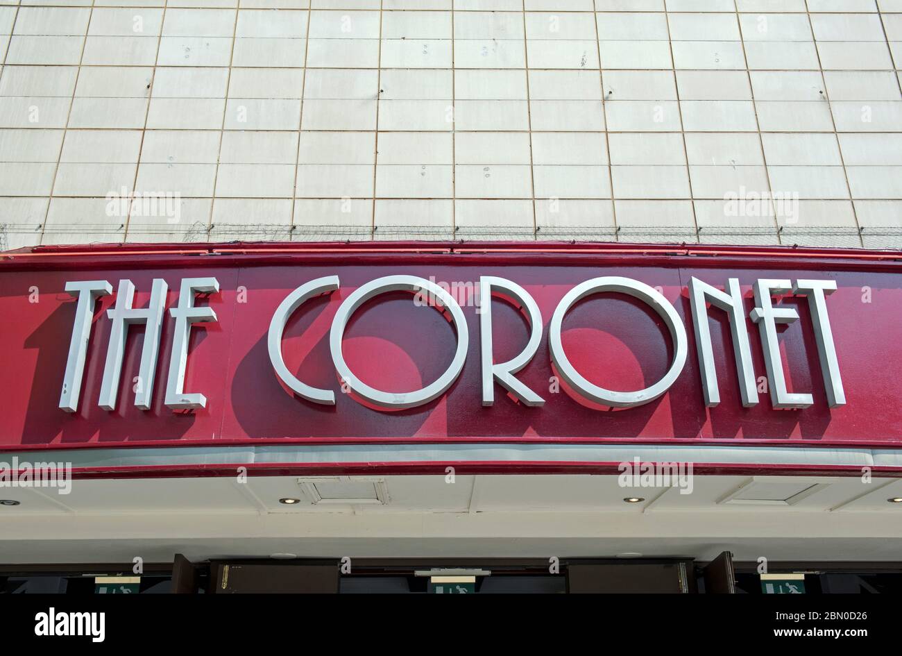 The Coronet Public House sign D J Weatherspoon pub Holloway Road London Borough of Islington England Britain UK Stock Photo