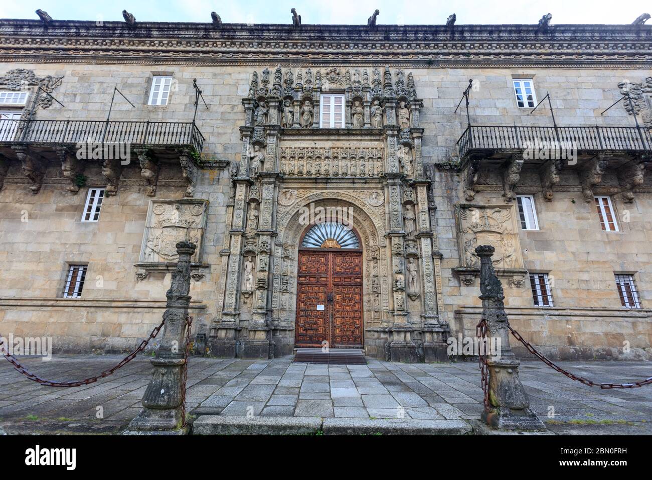 santiago de Compostela vacio covid 19 Stock Photo