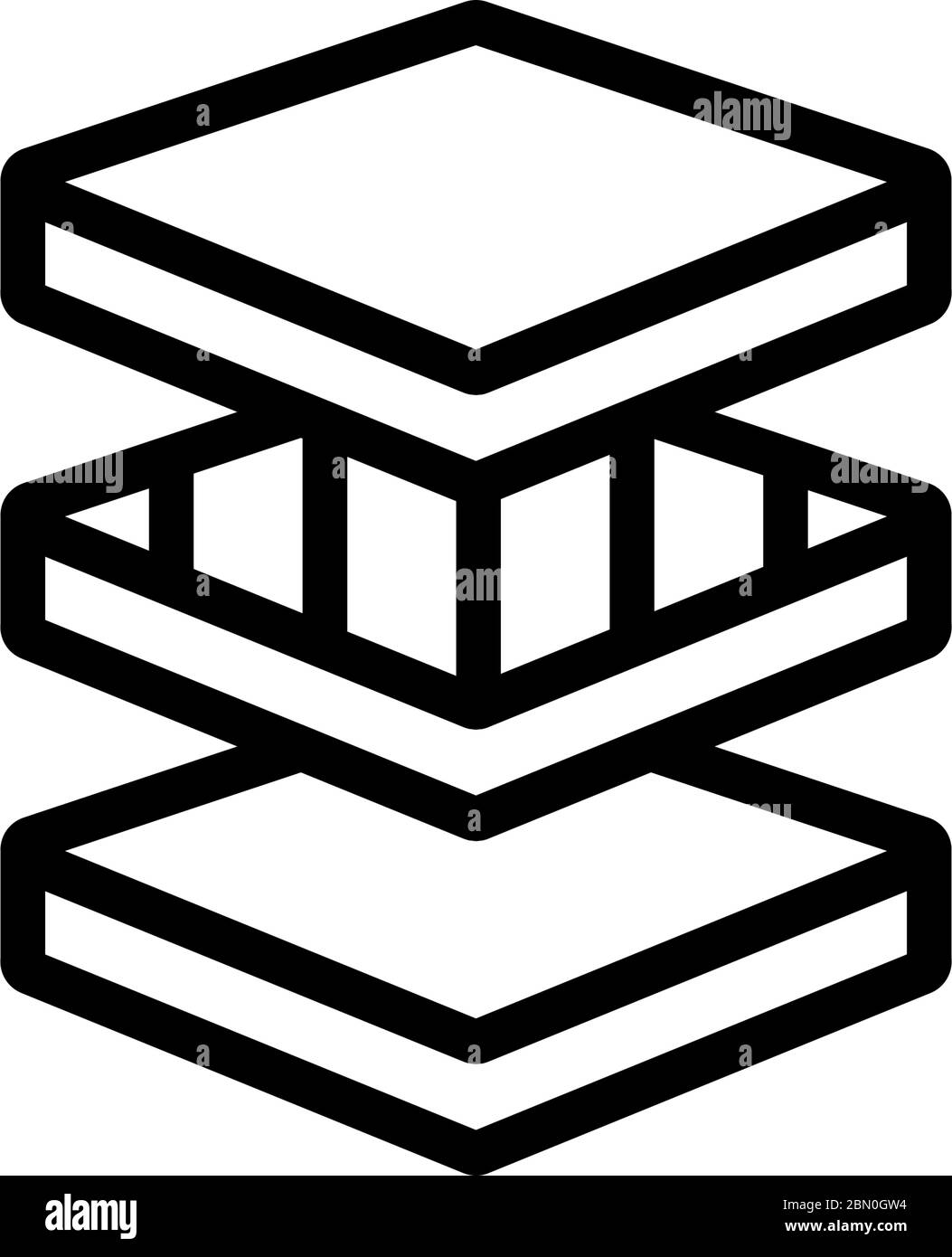 tile overlay icon vector outline illustration Stock Vector Image & Art ...