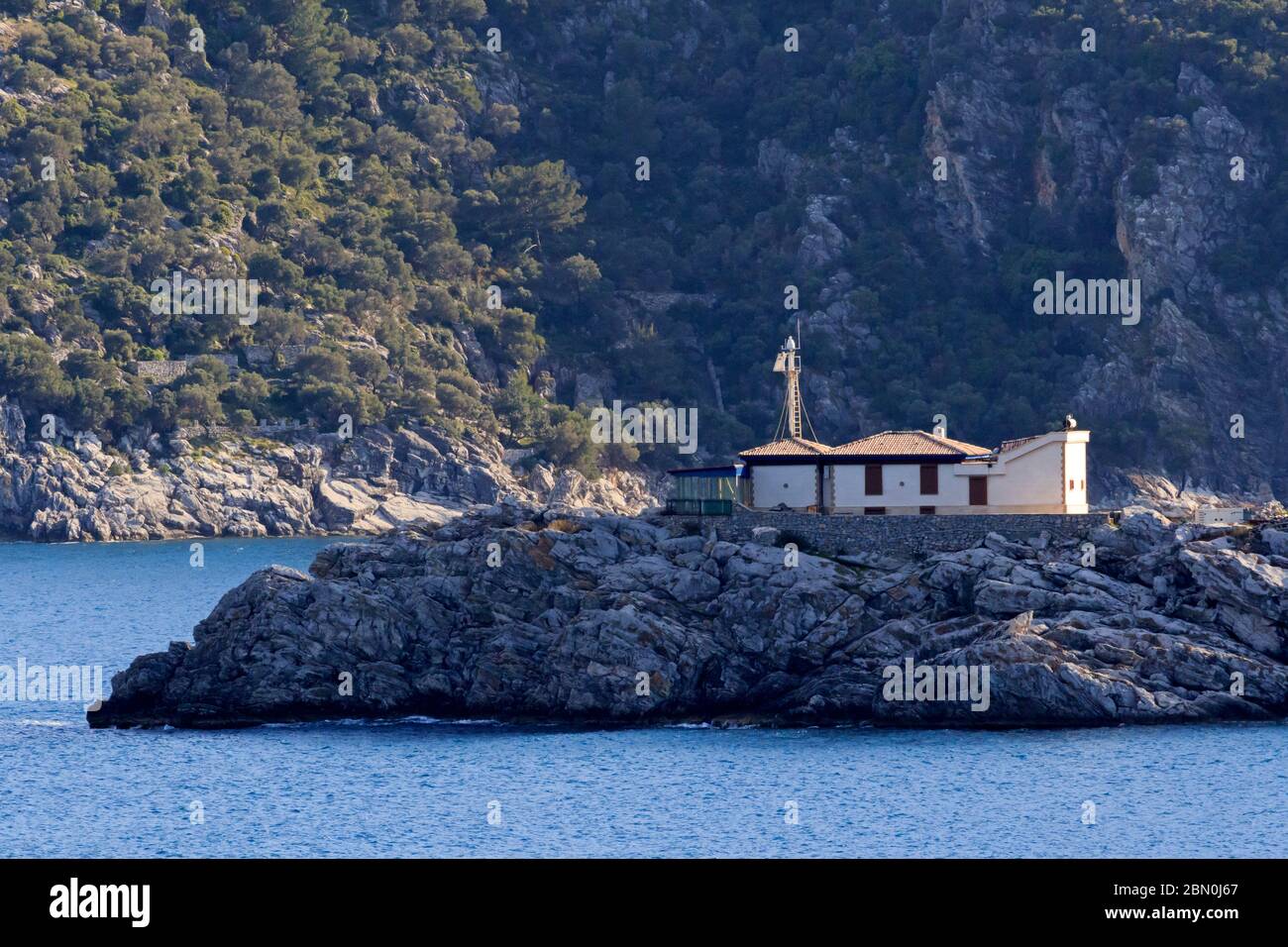 Keci Adasi Lighthouse, Marmaris, Mugla Province, Turkey, Mediterranean Stock Photo