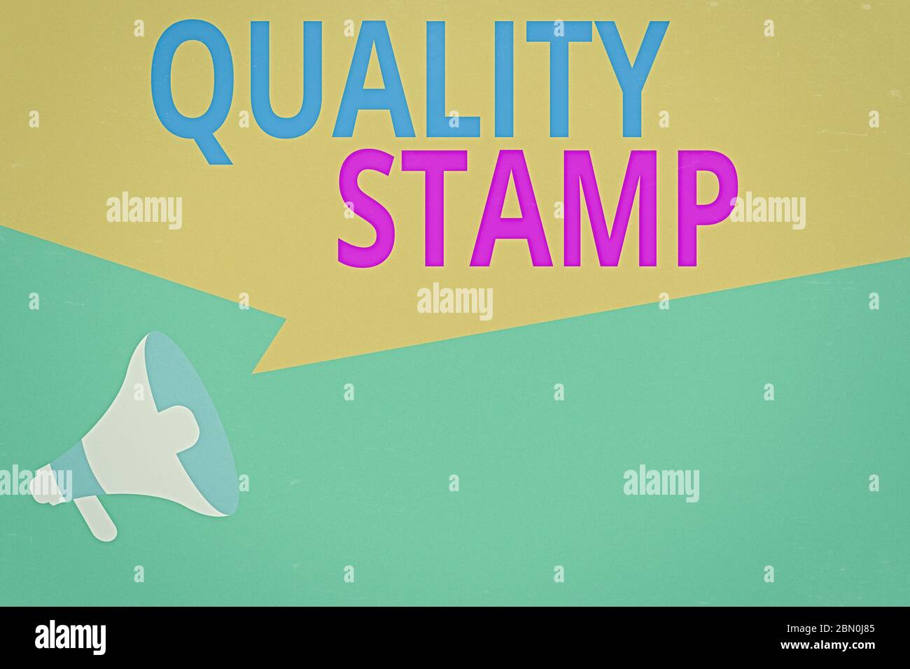 Conceptual hand writing showing Quality Stamp. Concept meaning Seal of