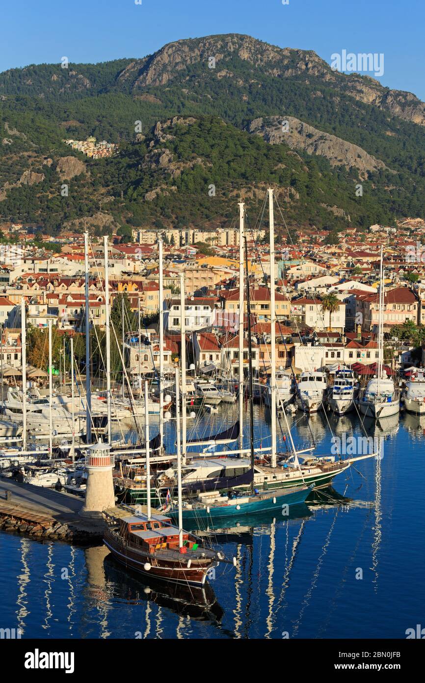 Yacht Marina,Marmaris,Turkey,Mediterranean Stock Photo